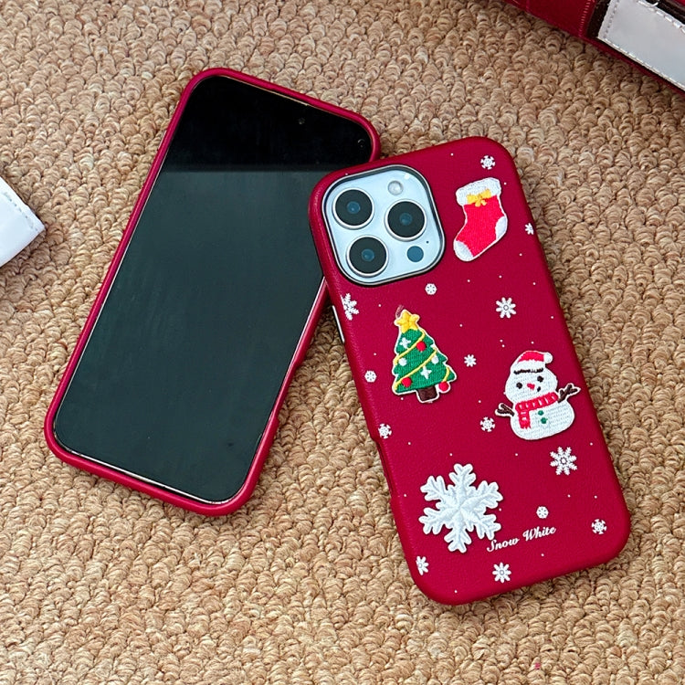 iPhone 16 Pro Max Christmas Series Frosted PC Hybrid TPU Case Cover_tfrf 3D Christmas