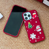 iPhone 16 Pro Max Christmas Series Frosted PC Hybrid TPU Case Cover_tfrf 3D Christmas