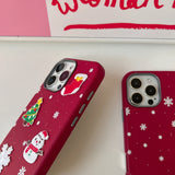 iPhone 16 Pro Max Christmas Series Frosted PC Hybrid TPU Case Cover_tfrf 3D Christmas