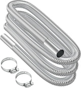 Air heater hose, 300 cm Ø 2.5 cm stainless steel exhaust pipe, parking heater pipe with 2 hose clamps, for parking heater 300CM