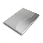 Slim Stainless Steel Card Case \"Wave\" - Silver Silver Silver