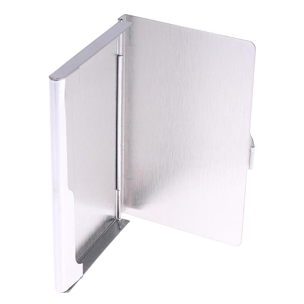 Slim Stainless Steel Card Case \"Wave\" - Silver Silver Silver