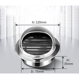 Stainless Steel Ventilation Grille, 80mm, Durable Airflow Equipment