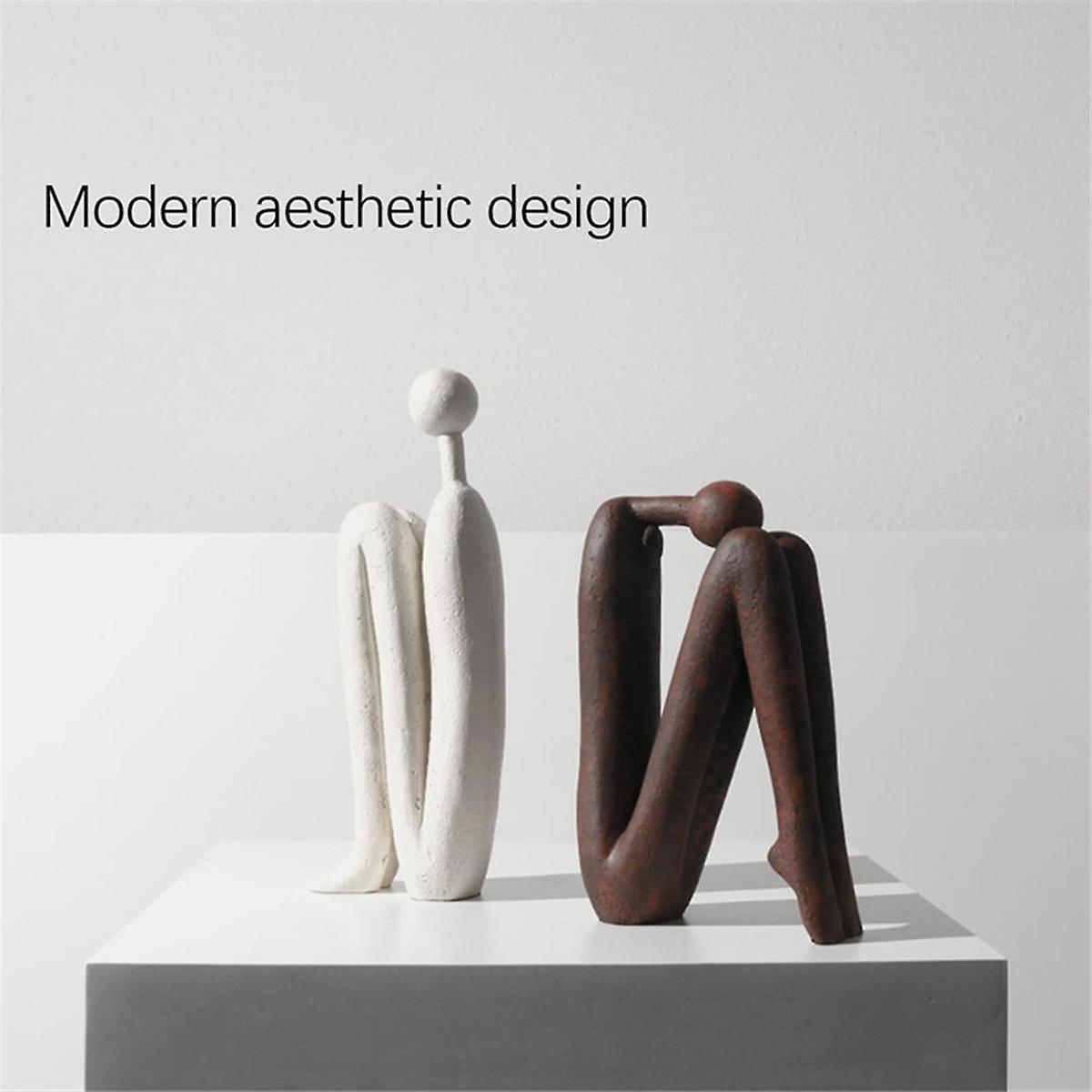 Decorative Bookends for Heavy Books, Statue Bookends for Shelves & Office Desks Brown
