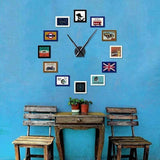 Large Black Wall Clock with Single Hand without Numbers, Clock Mechanism with High Longitudinal Shaft and 31.5 cm Long Hands-