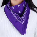 12 pcs 12 Colors 54*54cm Package Bandana Scarf Unisex Handkerchief (C)