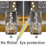 [CA] R7s 118mm 20w LED Bulb Cool White 6000k, 3000lm, J118 400w Halogen Bulb Equivalent, Dimmable, 360 Degree Linear 20w R7s Tw - Top-Down View