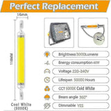[CA] R7s 118mm 20w LED Bulb Cool White 6000k, 3000lm, J118 400w Halogen Bulb Equivalent, Dimmable, 360 Degree Linear 20w R7s Tw