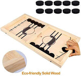 Fast Sling Puck Game, Wooden Hockey Game, Super Football Table A - Side View
