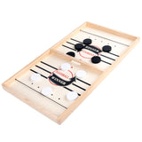 Fast Sling Puck Game, Wooden Hockey Game, Super Football Table A - 45-Degree Angle