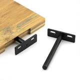 pcs Floating Shelf Bracket, Invisible Metal Shelf Bracket, Heavy Duty Hidden Shelf Bracket, Invisible Shelf Bracket for Wood - Front View
