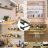 pcs Floating Shelf Bracket, Invisible Metal Shelf Bracket, Heavy Duty Hidden Shelf Bracket, Invisible Shelf Bracket for Wood - Side View