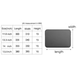 Computer Case / Laptop Case - Select Size Grey Grey 14 inch - Grey Grey 14 inch - Grey Grey_qcx Grey 14 inch - Grey - Low Angle