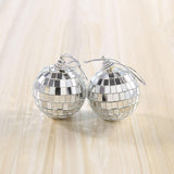 6/12 pcs Mini Disco Ball Party Decorations Silver Mini Plastic Ornaments Small Disco Balls Silver Silver_MGF Silver 6CM - 45-Degree Angle