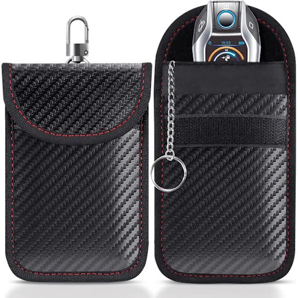 2-Pack Faraday Car Key Case | Signal Blocking Car Key Pocket | Keyless Car Key Case