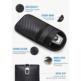 2-Pack Faraday Car Key Case | Signal Blocking Car Key Pocket | Keyless Car Key Case - Top-Down View