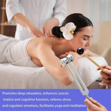 Tuning Forks for Healing, Set, 128Hz, 136.1Hz, 256Hz, 384Hz, with Hockey Puck Activator, for Chakras, Sound Therapy_tfrf - Side View