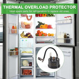 [CA] Compressor Thermal Overload Protector for Hx1/3HP Refrigerator Black - Top-Down View