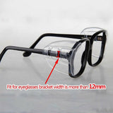 Side Protection for Glasses, Non-Slip Safety Glasses, Universal Side Protection, 4 Pairs_qcx