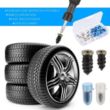 30pcs Rubber Nails for Car Motorcycle Tire Repair with Screwdriver Compatible with Cars Motorcycles 15 Small 15 Large - Top-Down View