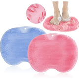 Silicone foot scrub for shower, silicone foot brush, silicone foot scrub for cleaning and massaging feet in the shower_qcx - Front View