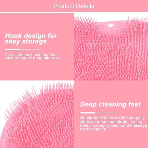 Silicone foot scrub for shower, silicone foot brush, silicone foot scrub for cleaning and massaging feet in the shower_qcx