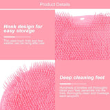 Silicone foot scrub for shower, silicone foot brush, silicone foot scrub for cleaning and massaging feet in the shower_qcx - Side View
