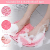 Silicone foot scrub for shower, silicone foot brush, silicone foot scrub for cleaning and massaging feet in the shower_qcx