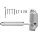 Adjustable Durable Door Closer Surface Mounted Automatic Door Spring for Self-Closing (Gray)