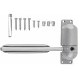Adjustable Durable Door Closer Surface Mounted Automatic Door Spring for Self-Closing (Gray) - Front View