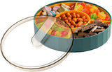 Snack Tray with Compartment Snacks Bowl with Lid Plastic Snacks Compartment Snacks Bowls Flat Storage Box Candy Bowl for Nuts Snacks Candy Cookies