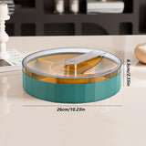 Snack Tray with Compartment Snacks Bowl with Lid Plastic Snacks Compartment Snacks Bowls Flat Storage Box Candy Bowl for Nuts Snacks Candy Cookies - Front View