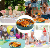 Snack Tray with Compartment Snacks Bowl with Lid Plastic Snacks Compartment Snacks Bowls Flat Storage Box Candy Bowl for Nuts Snacks Candy Cookies - Close-Up Angle