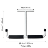 Garage Ceiling Storage Hook Steel, Heavy Duty Storage Rack for Hanging Wood, Bikes, Tools, Timber, Snowboard, Fishing Rods, Sturdy Storage System White
