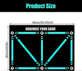 Football Step Training Mat, 60 x 90 cm Football Mat, Football Training Mat, Silent Football Mat - Front View