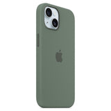 iPhone 15 Case Compatible with MagSafe Scratch-resistant Silicone Case - Red Gr_OF Green iPhone 15 - Front View