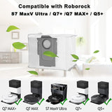 12-pack vacuum cleaner bags for Roborock Q7 Max /q7 Max+ / Q7 Max Plus - Front View
