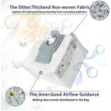 12-pack vacuum cleaner bags for Roborock Q7 Max /q7 Max+ / Q7 Max Plus - Top-Down View
