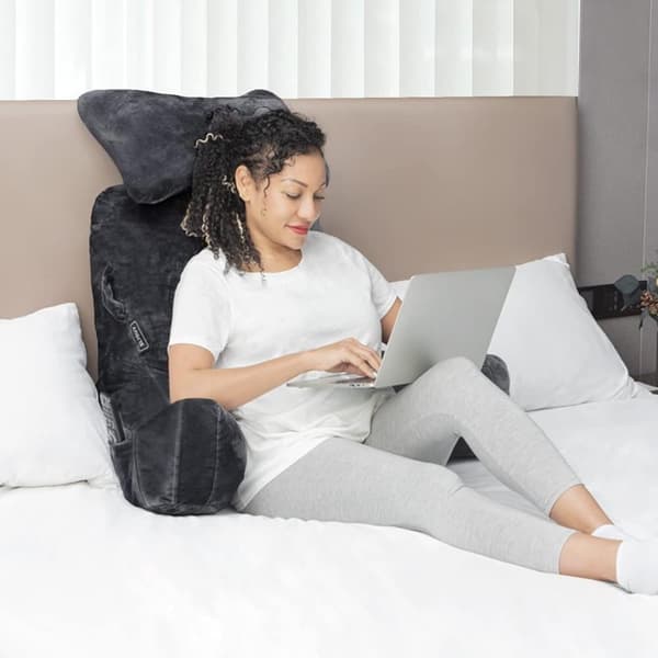 Extra Large Back Cushion with Armrests – Reading and Sitting Cushion for Bed & Sofa