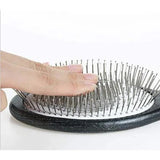 Paddle Brush with Metal Spikes - Hairbrush for Women/Men/Children to Detangle and Massage, Anti-Static, Best for All Hair Types - Top-Down View