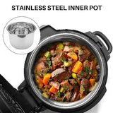 6L Pressure Cooker Inner Pot Rice Pressure Cooker Liner Stainless Steel Inner Pot Pressure Cooker L - Top-Down View