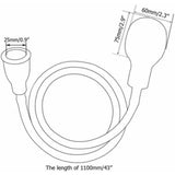 Single Shower Head for Bathroom Sink or Toilet Basin, Shower Hose, Quick Connect Single Shower Mixer, Shampoo for Children and Pets - Front View