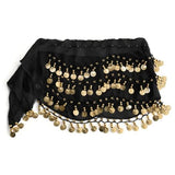 Belly Dance Hip Scarf Costume 128 Gold Coin Coin Belt Mardi Gras Carnival Dance Performance Belt