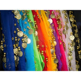 Belly Dance Hip Scarf Costume 128 Gold Coin Coin Belt Mardi Gras Carnival Dance Performance Belt