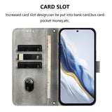 Samsung Galaxy A17 5G Case in Retro Leather with Line Stitching Grey_max Grey - Side View