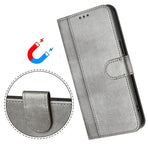 Samsung Galaxy A17 5G Case in Retro Leather with Line Stitching Grey_max Grey