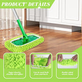Pieces Microfiber Mop Cloths for Swiffer Sweeper Mop Refill Steam Mop, Wet Wipes Cover Reusable Washable Mop Pads for Tile Floors - Side View