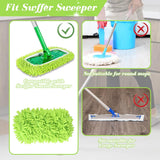 Pieces Microfiber Mop Cloths for Swiffer Sweeper Mop Refill Steam Mop, Wet Wipes Cover Reusable Washable Mop Pads for Tile Floors - Top-Down View