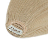 Clip In Hair Bangs Extensions French Bangs Stylish Bangs Hair Pieces blonde & bleachblonde blonde & bleachblonde 28cm - Side View