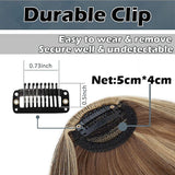 Clip In Hair Bangs Extensions French Bangs Stylish Bangs Hair Pieces blonde & bleachblonde blonde & bleachblonde 28cm - Top-Down View